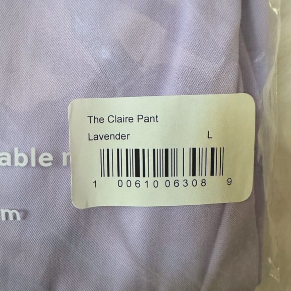 NWT Hill House Lavender Claire Structured Kick Crop Work Pant size L - Picture 6 of 6